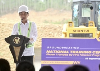 Presiden Groundbreaking Pusat Pelatihan Nasional PSSI di IKN