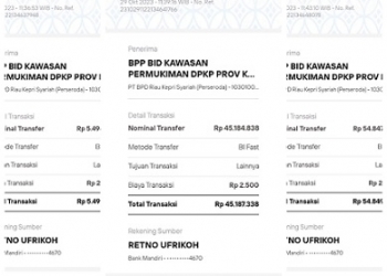 Terkait Revitalisasi 200 Rumah, Diduga Pihak Toko Bangunan Mentransfer Sejumlah Uang ke DPKP Kepri