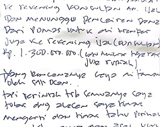 Melalui Kertas Catatan Pegawai DPKP Kepri Ungkap Modus Korupsi Dana Penataan 200 Rumah Suku Laut