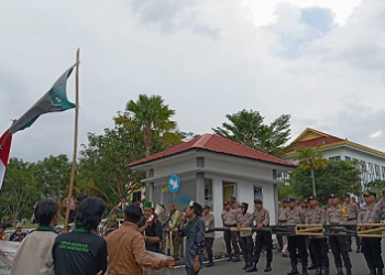 HMI Tanjungpinang Bintan Dermo ke DPRD Kepri, Menolak RUU Penyiaran dan Tapera
