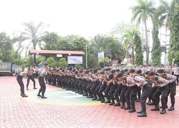59 Siswa SPN Polda Kepri Latja di Polres Karimun, Begini Pesan Kapolres