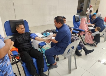 Puluhan Warga Tanjungpinang Antusias Donor Darah di Mall TCC