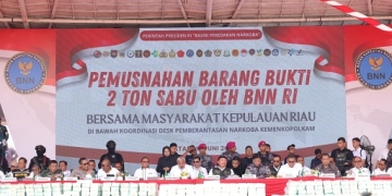 Kapolda Kepri Hadiri Pemusnahan 2 Ton Sabu, Bukti Nyata Perangi Narkoba